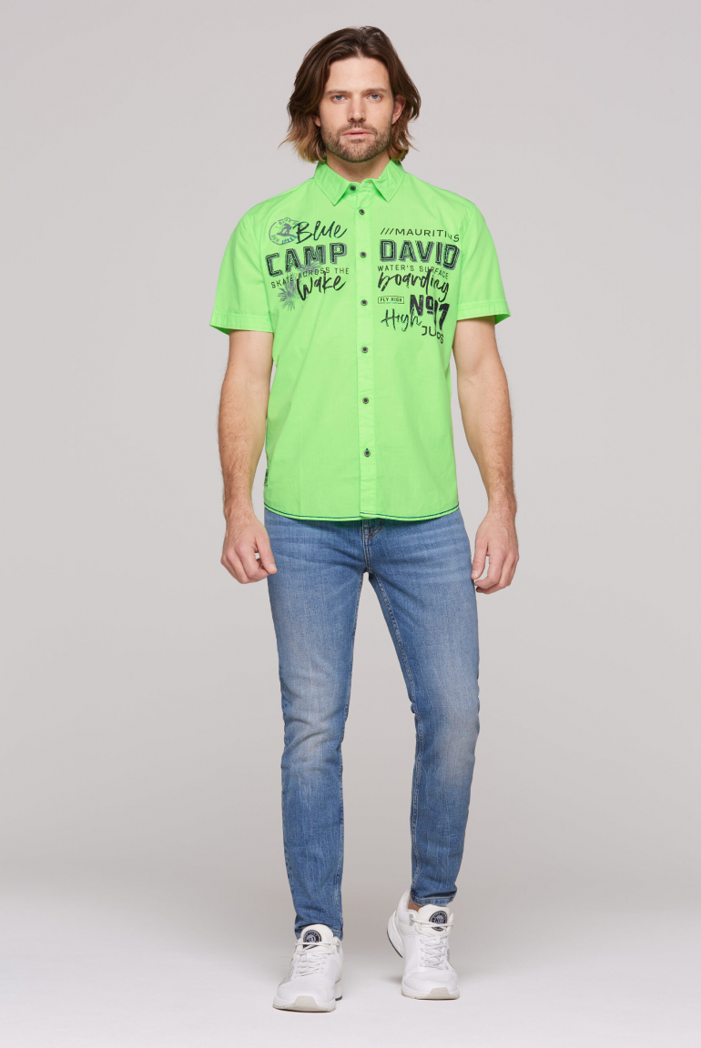 Kurzarmhemd mit Label Prints