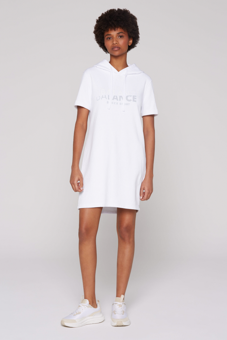 Kurzes Hoodie-Kleid mit Logo Prints