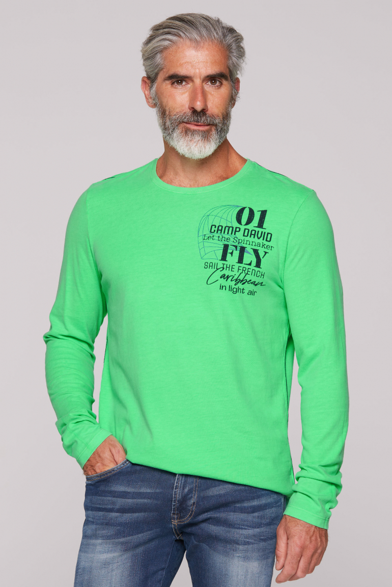 Langarmshirt mit Rücken-Print