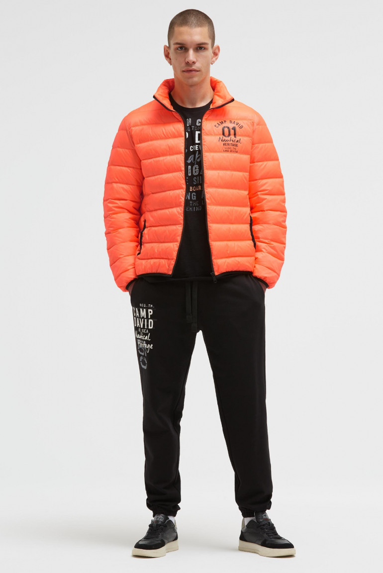 Leichte Steppjacke mit Rücken-Print