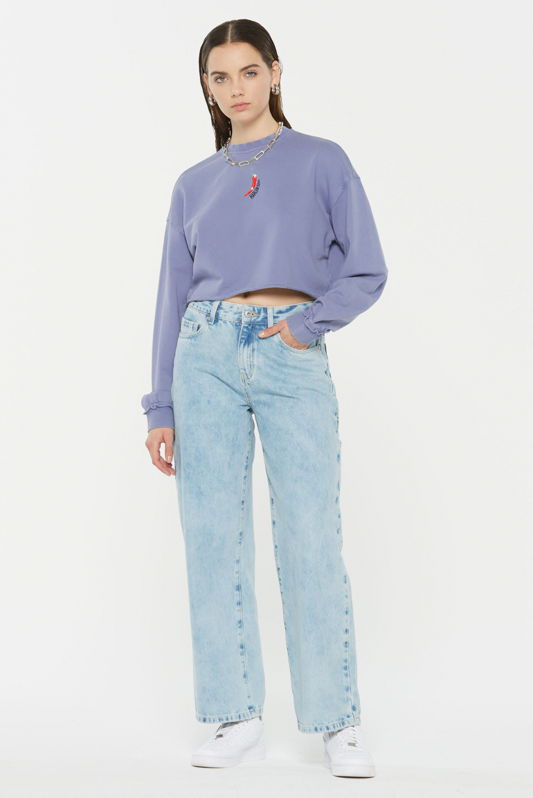 LO-LA Cropped Sweatshirt printed