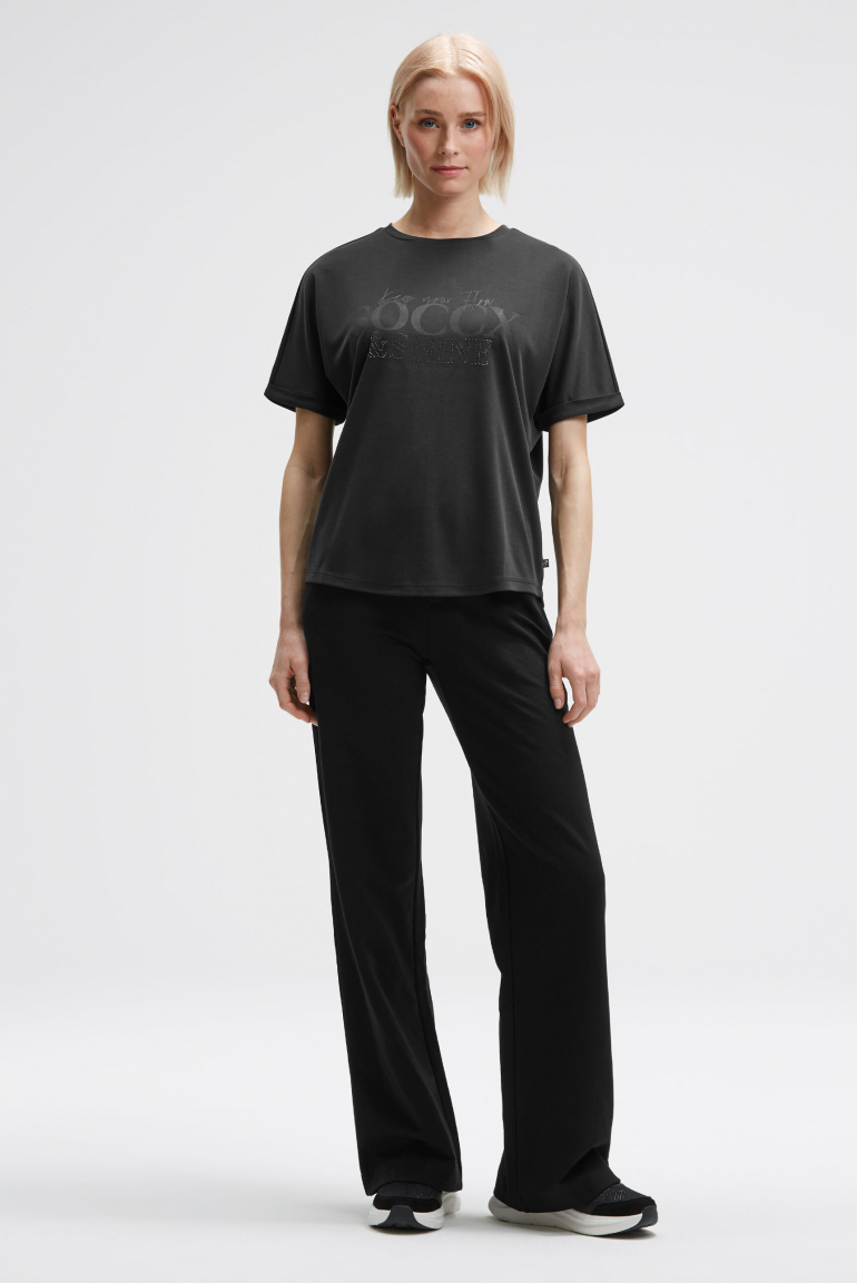 Logo T-Shirt mit Schmucksteinen