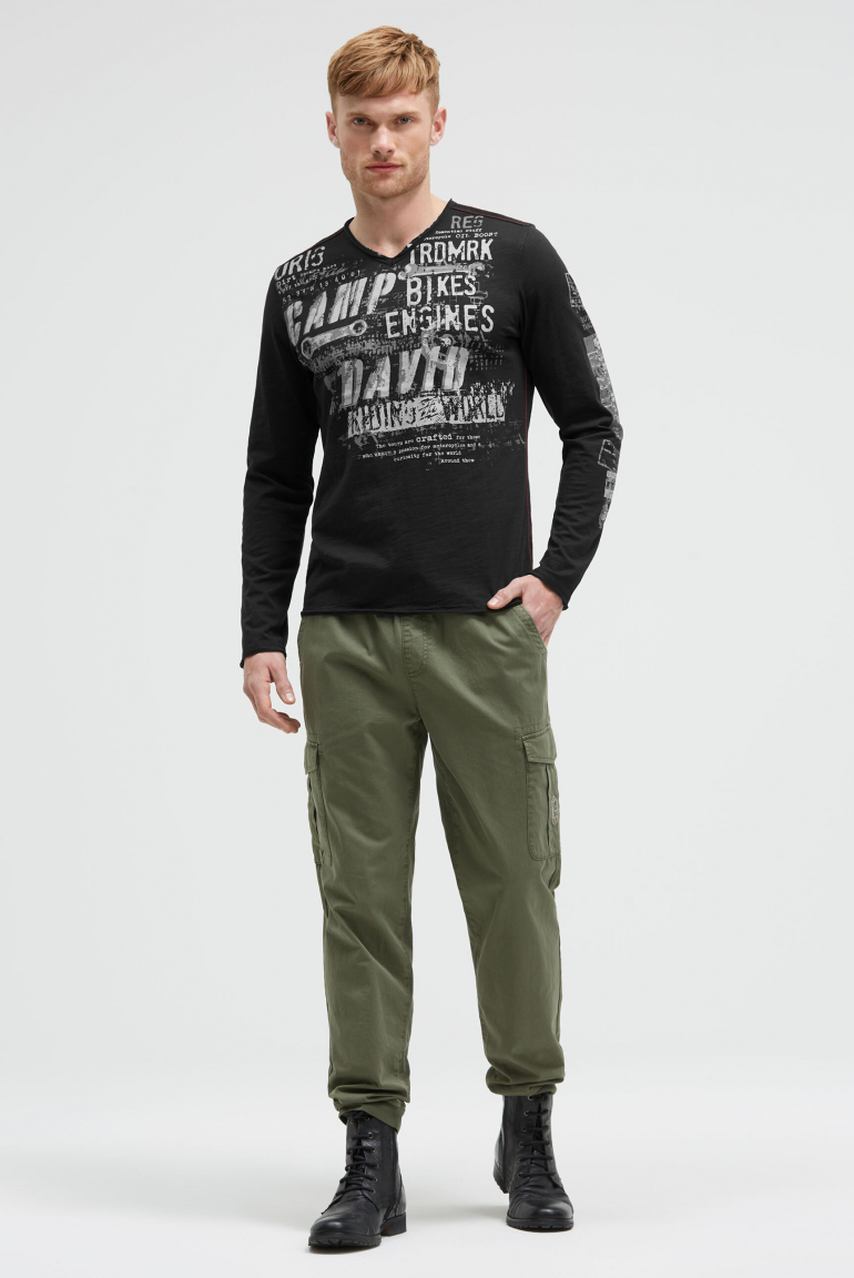 Longsleeve im Vintage Look mit Used Prints