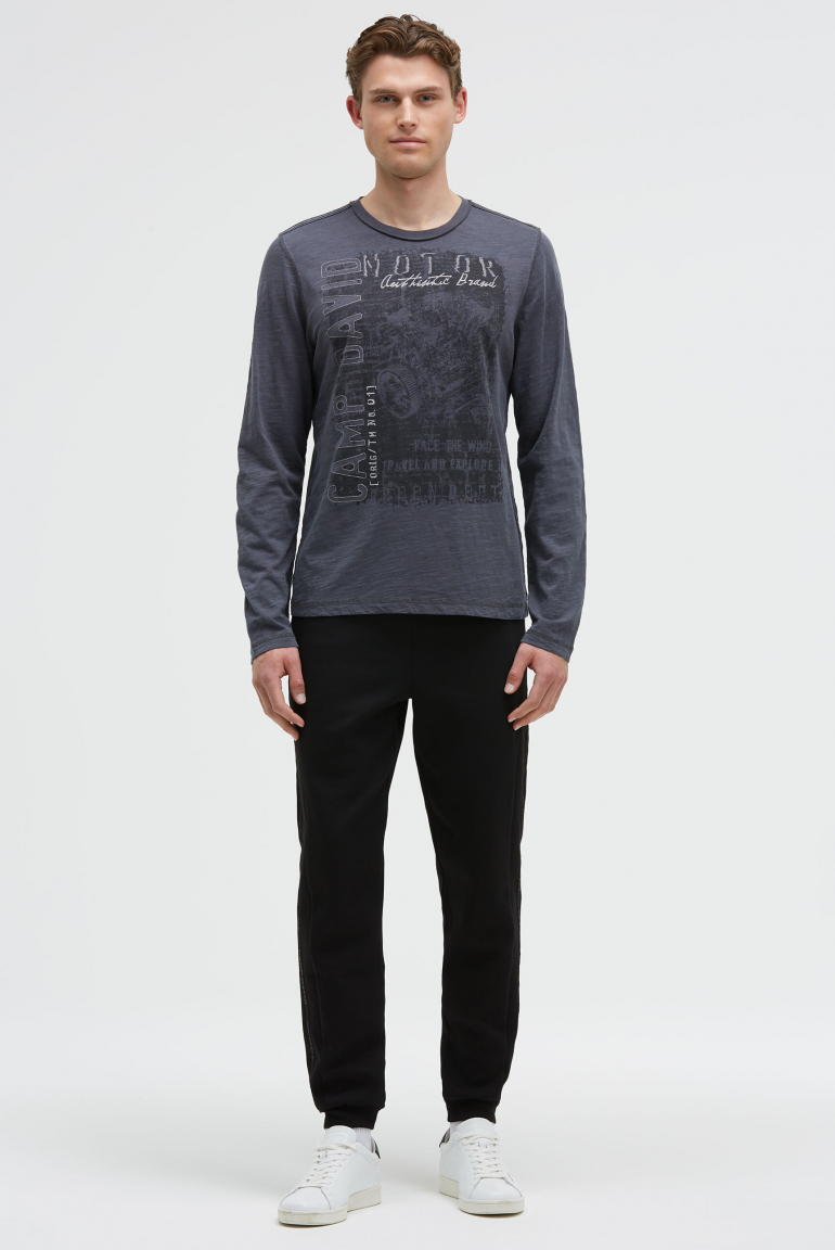 Longsleeve mit Tape und Photoprint