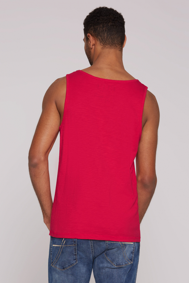 Muskelshirt aus Flammgarn mit Label Print