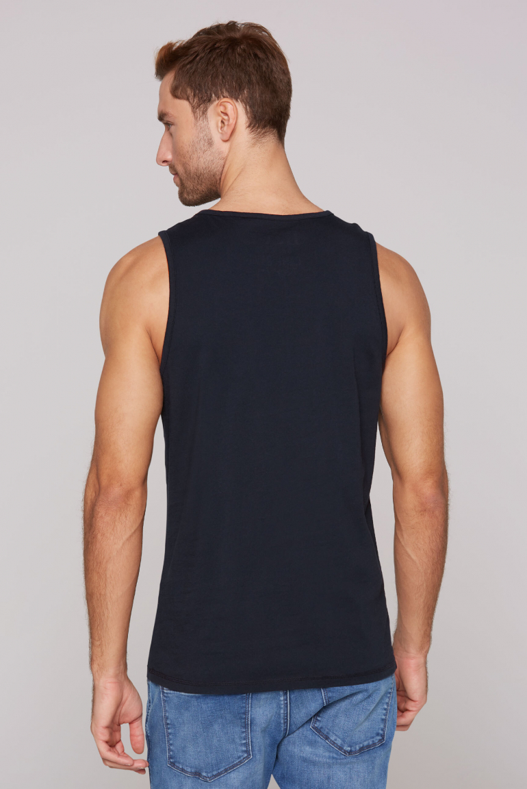 Muskelshirt mit Label Print
