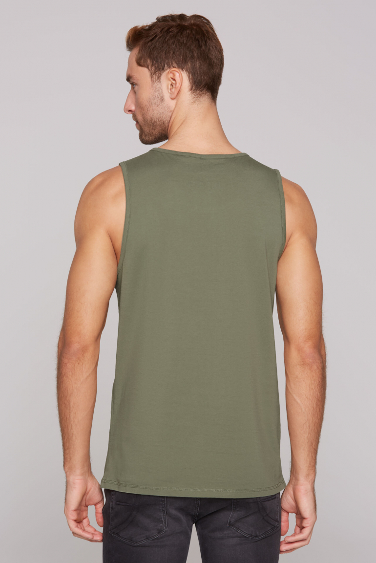 Muskelshirt mit Label Print