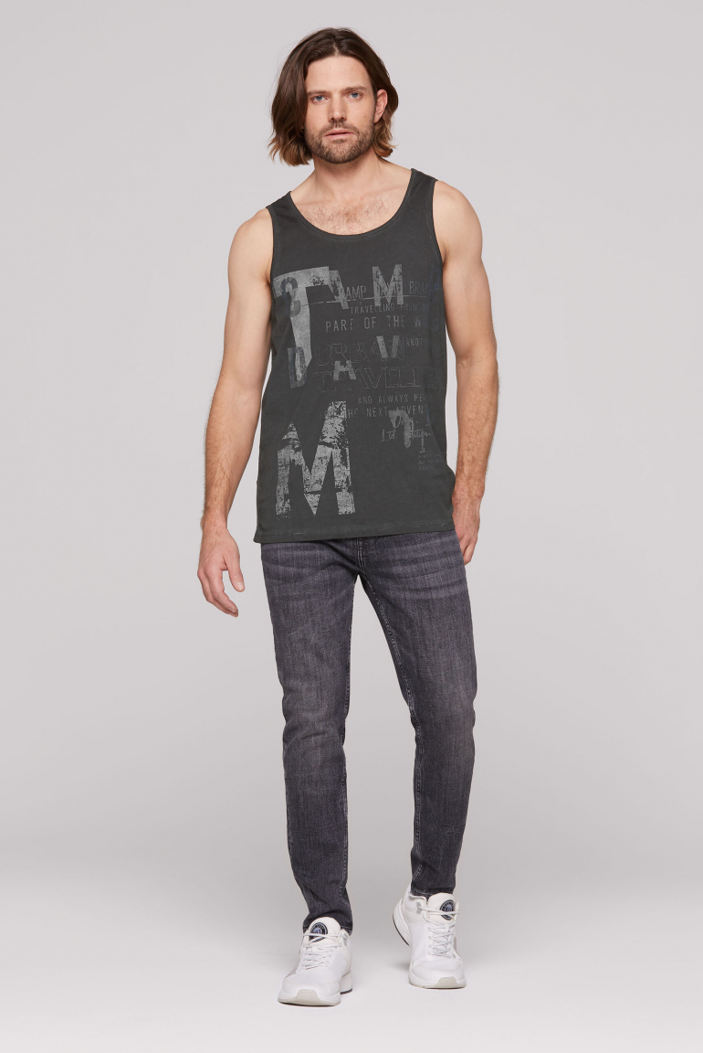 Muskelshirt mit Print im Used Look