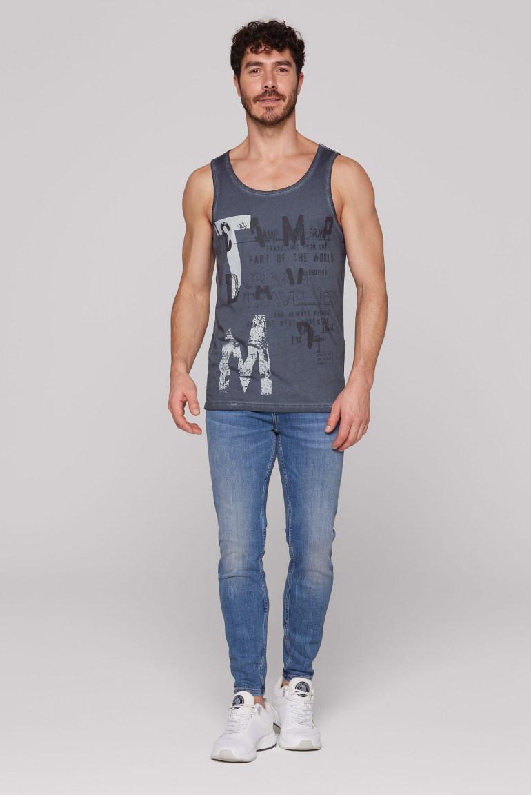 Muskelshirt mit Print im Used Look