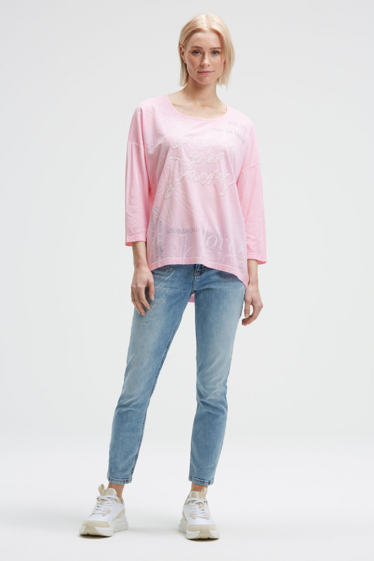Oversized-Shirt Oil Dyed mit Artwork