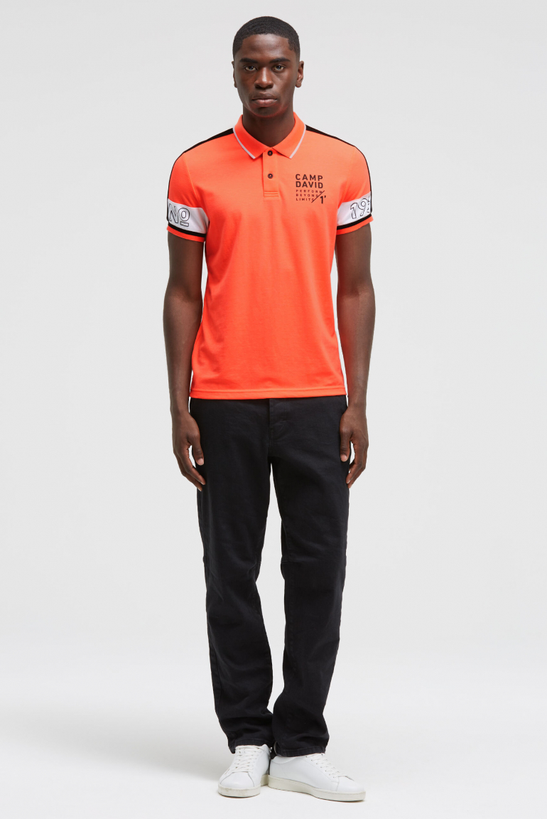 Pikee-Polo mit Colour-Blocking