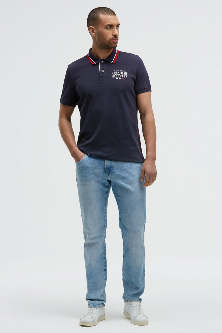 Pikee-Polo mit Logo-Stickerei