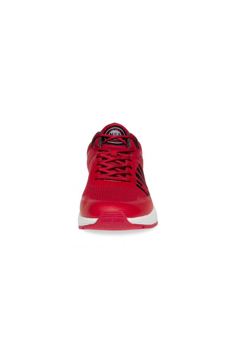 Power Sneaker mit Knit-Design und Logo-Stickerei