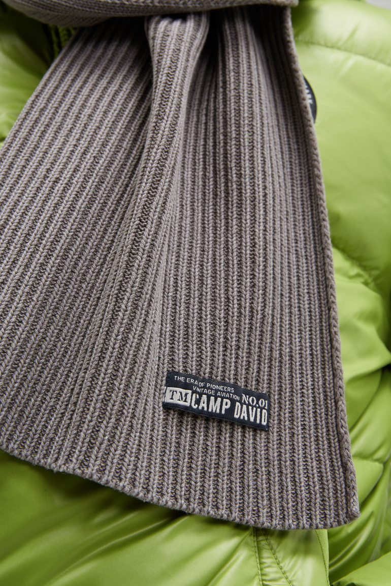 Rippstrickschal Stone Washed