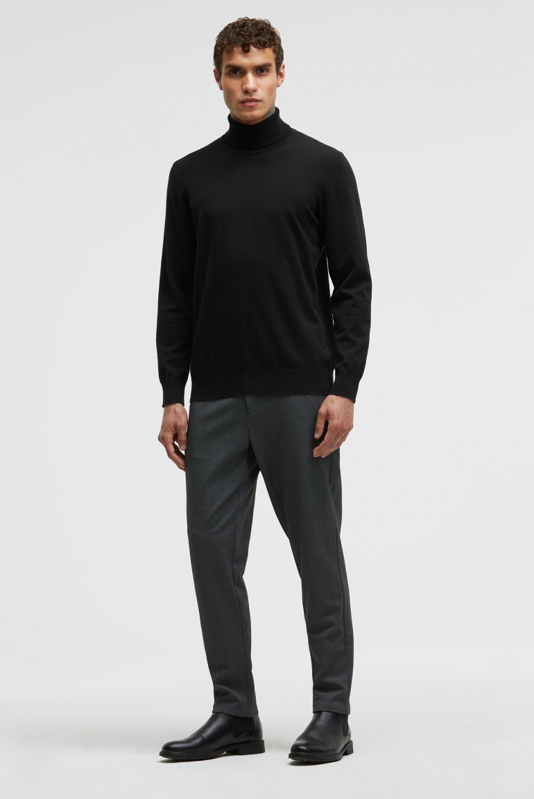 Rollkragenpullover Feinstrick