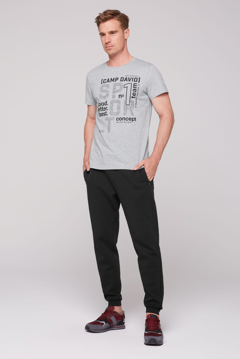 Rundhalsshirt mit Rubber Print