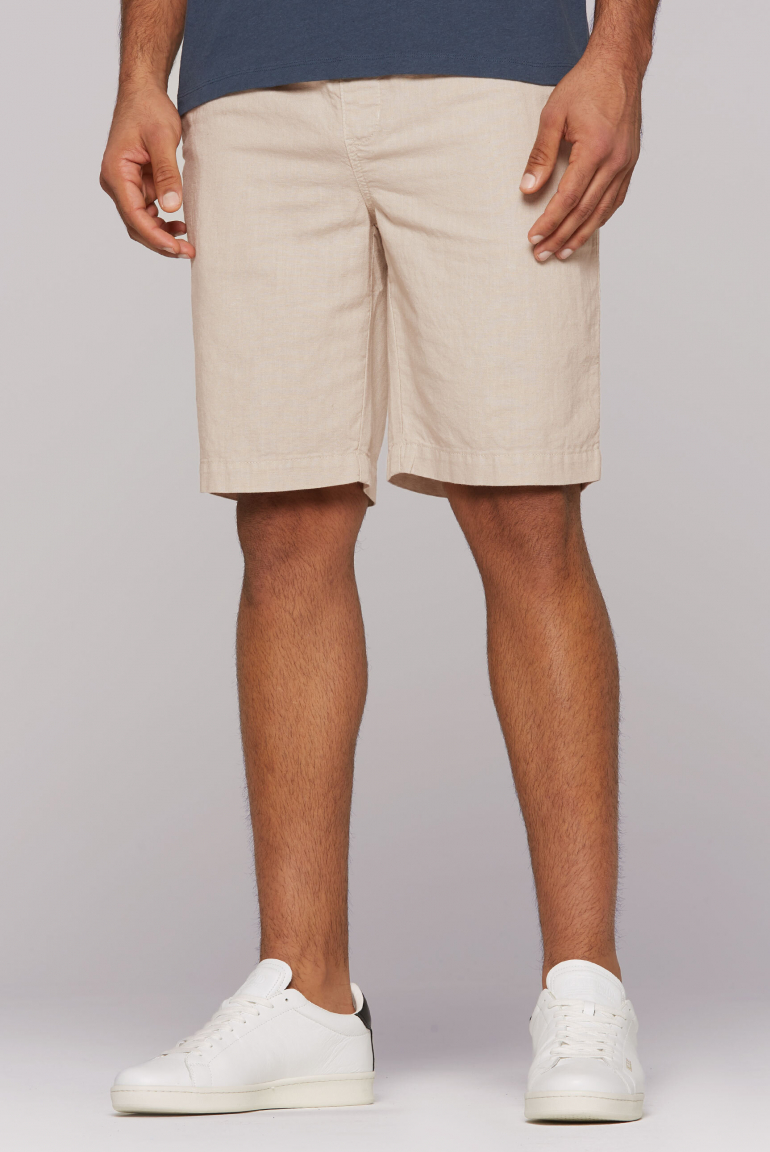 Shorts aus Leinen-Mix mit Elastikbund