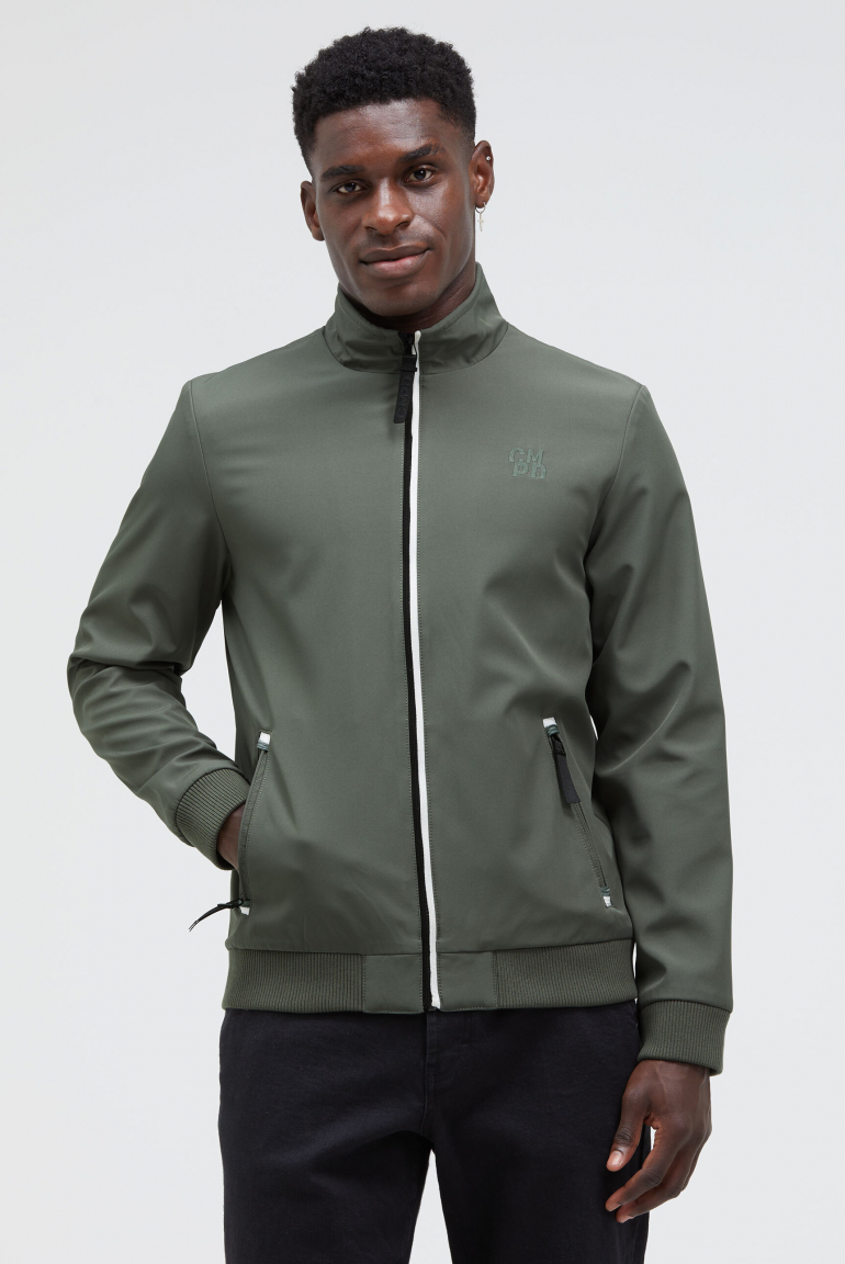 Softshell-Blouson mit tonaler Rücken-Stickerei