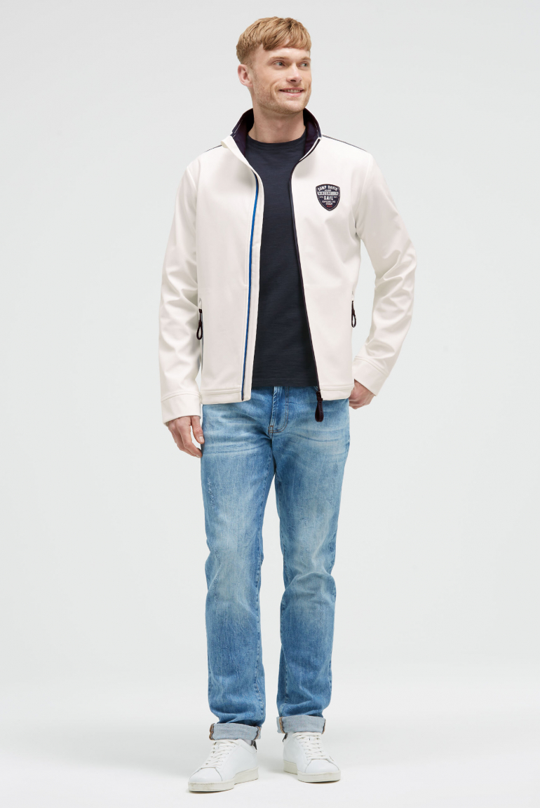 Softshelljacke mit Patch und Print