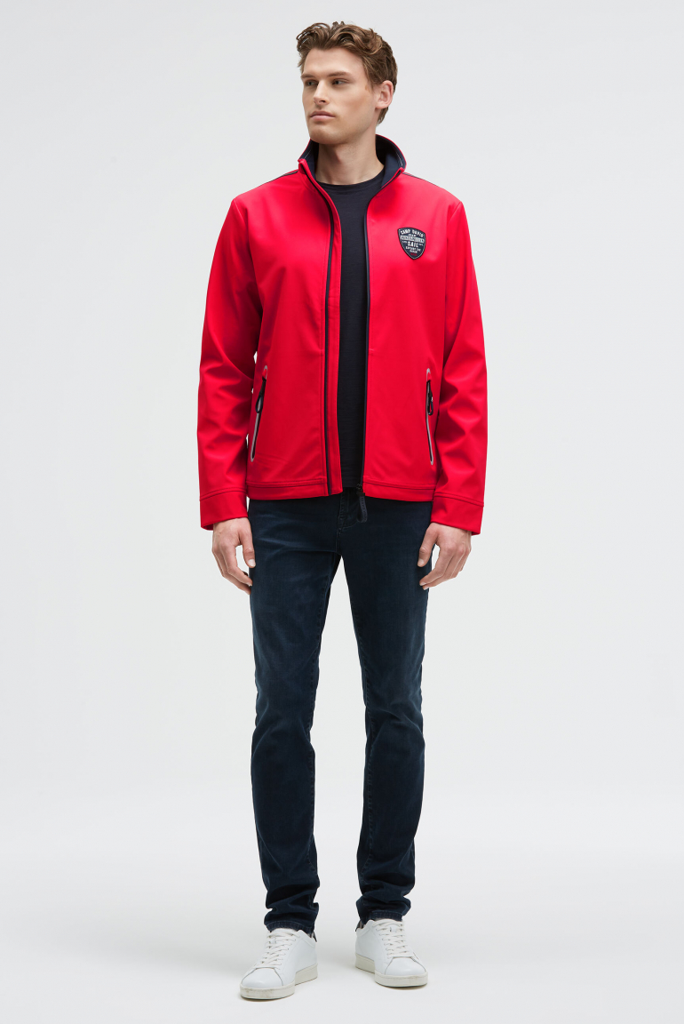 Softshelljacke mit Patch und Print