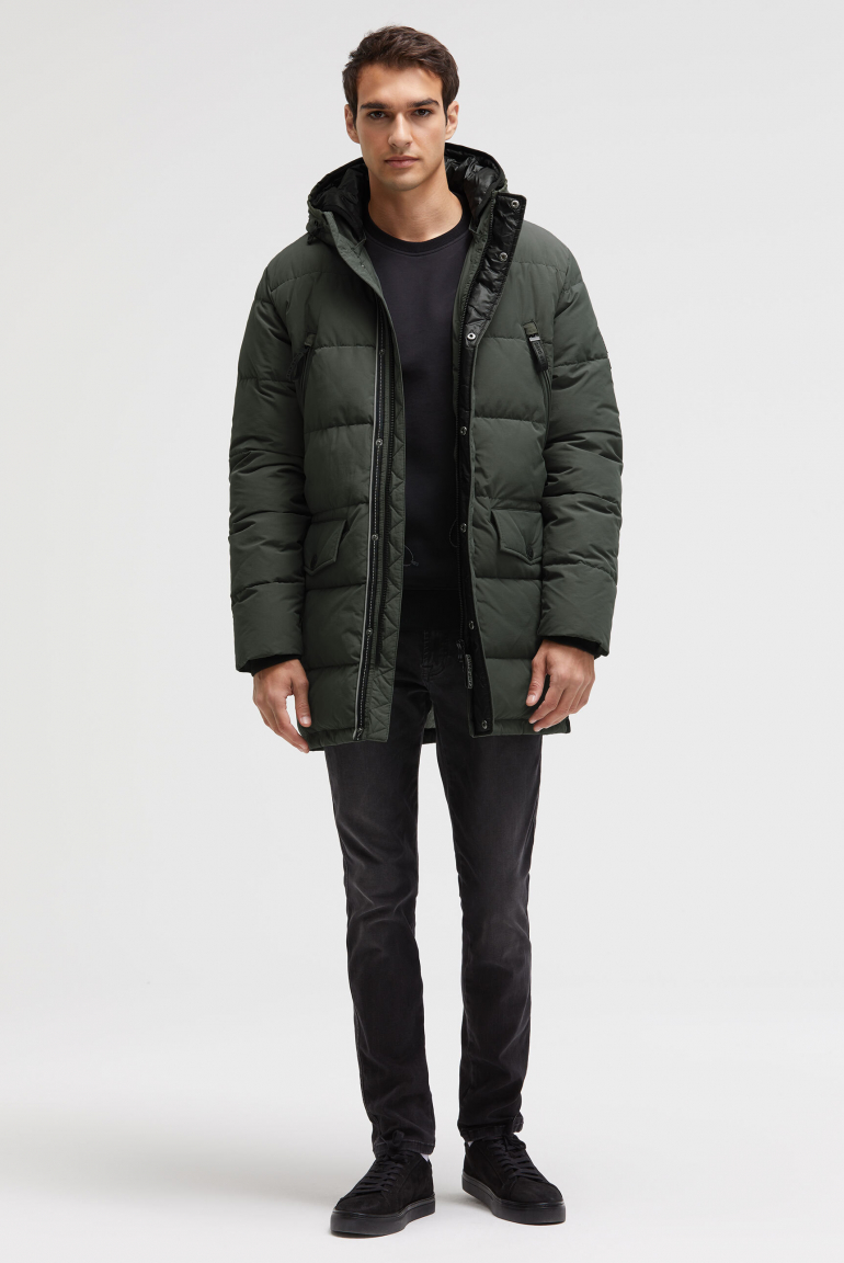 Stepp-Parka mit Kapuzen-Layering
