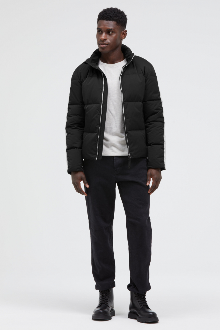 Steppjacke mit Colour-Blocking und Kapuze