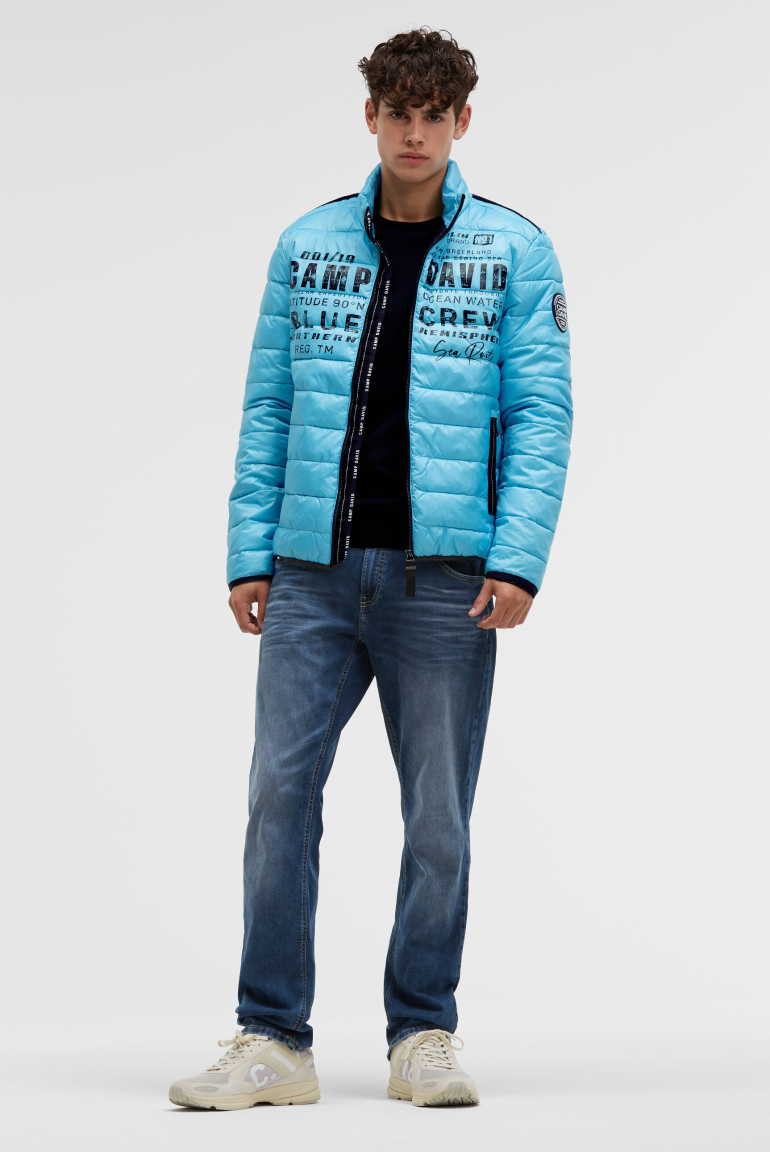 Steppjacke mit Logo Prints