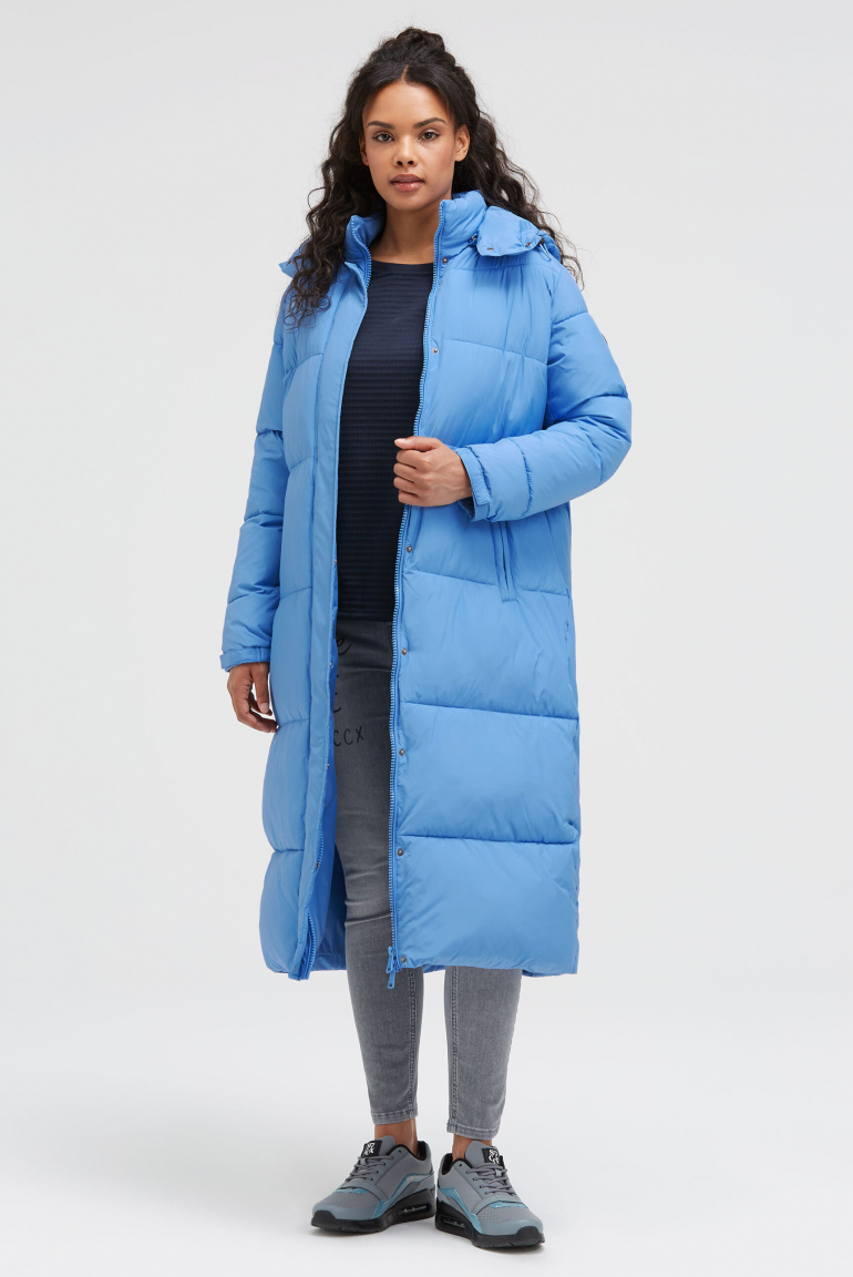 Steppmantel mit abtrennbarer Kapuze