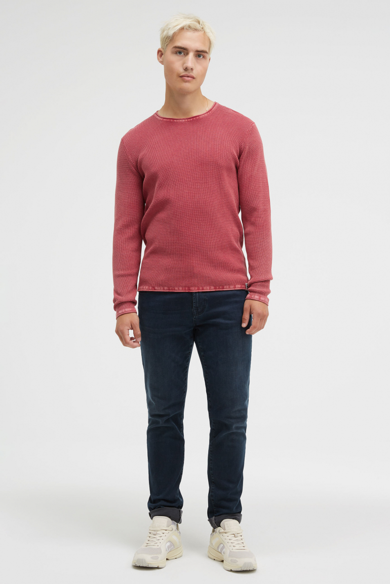 Strukturierter Pullover Stone Washed