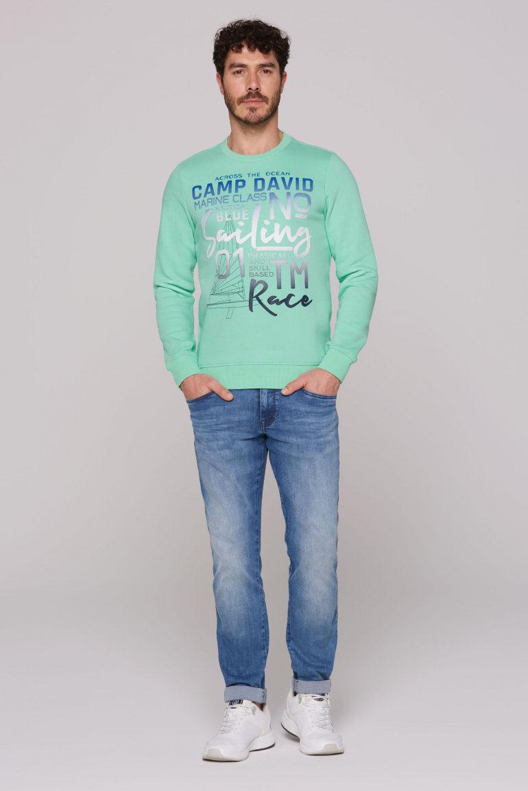 Sweatshirt mit Colour Gradient Puffprint