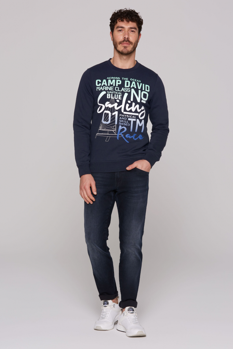 Sweatshirt mit Colour Gradient Puffprint