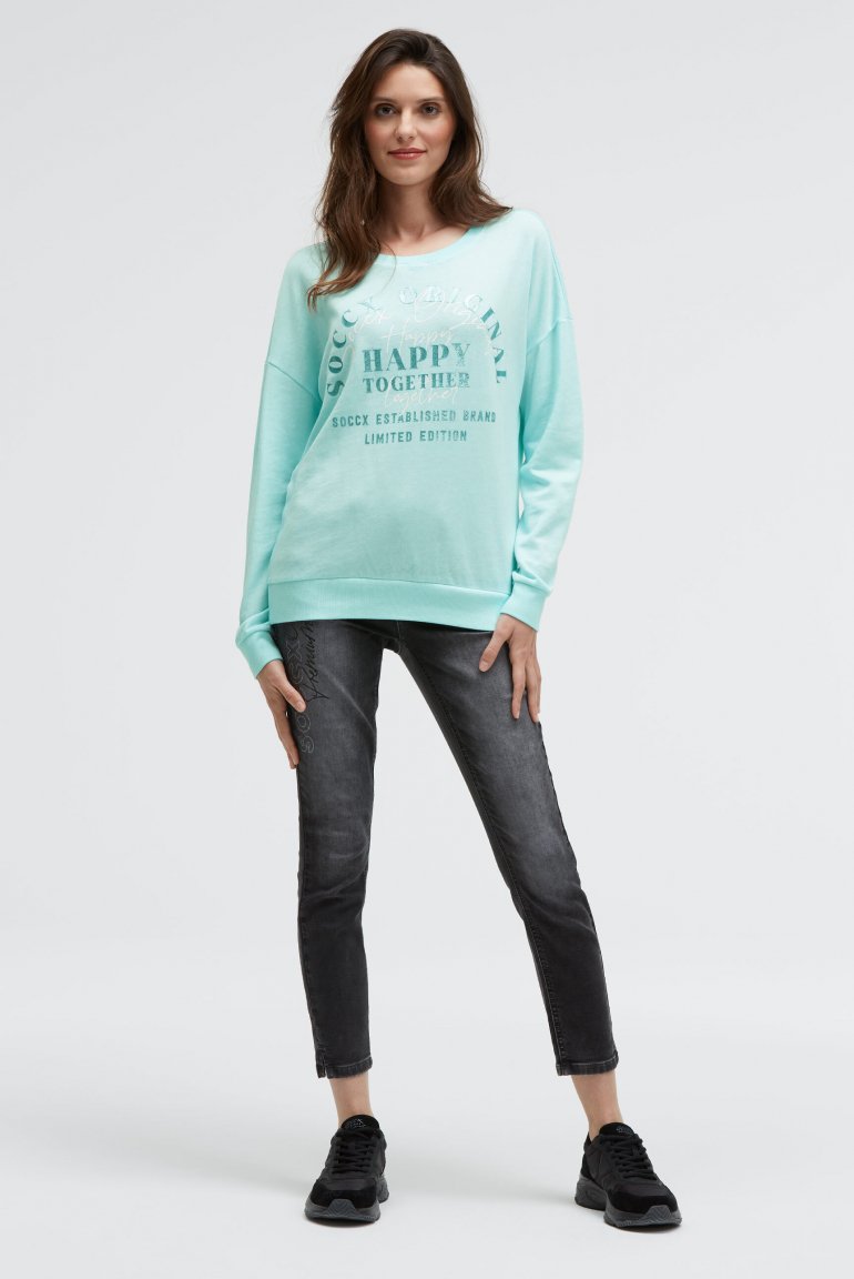 Sweatshirt mit Glitter Artwork
