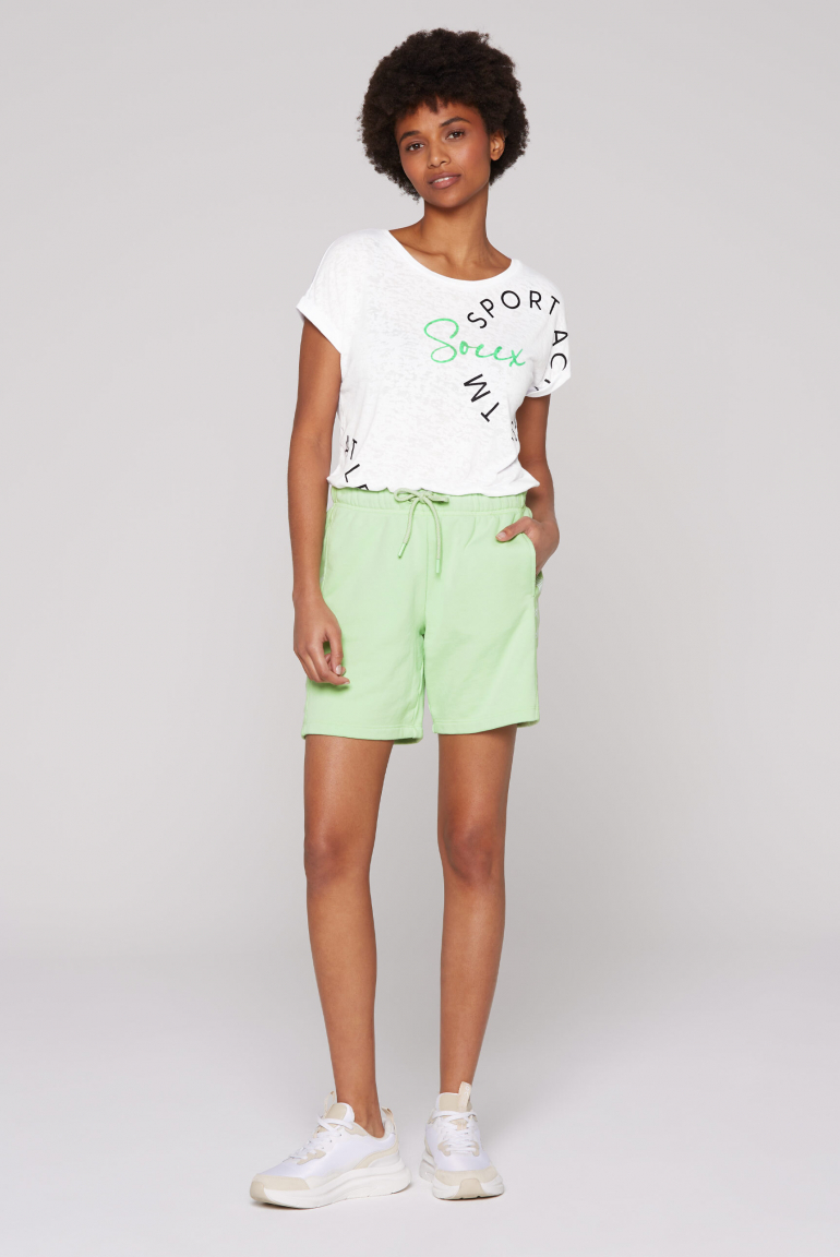 Sweatshorts mit Logo Print an den Seiten