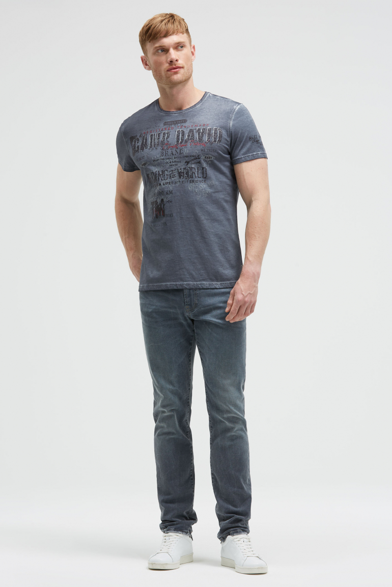 T-Shirt im Used Look mit Crack Prints
