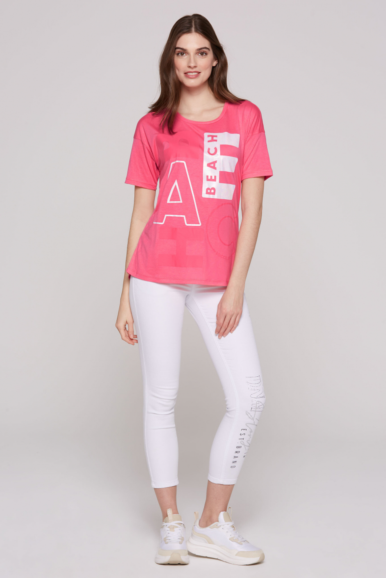 T-Shirt Loose Fit mit Beach Print