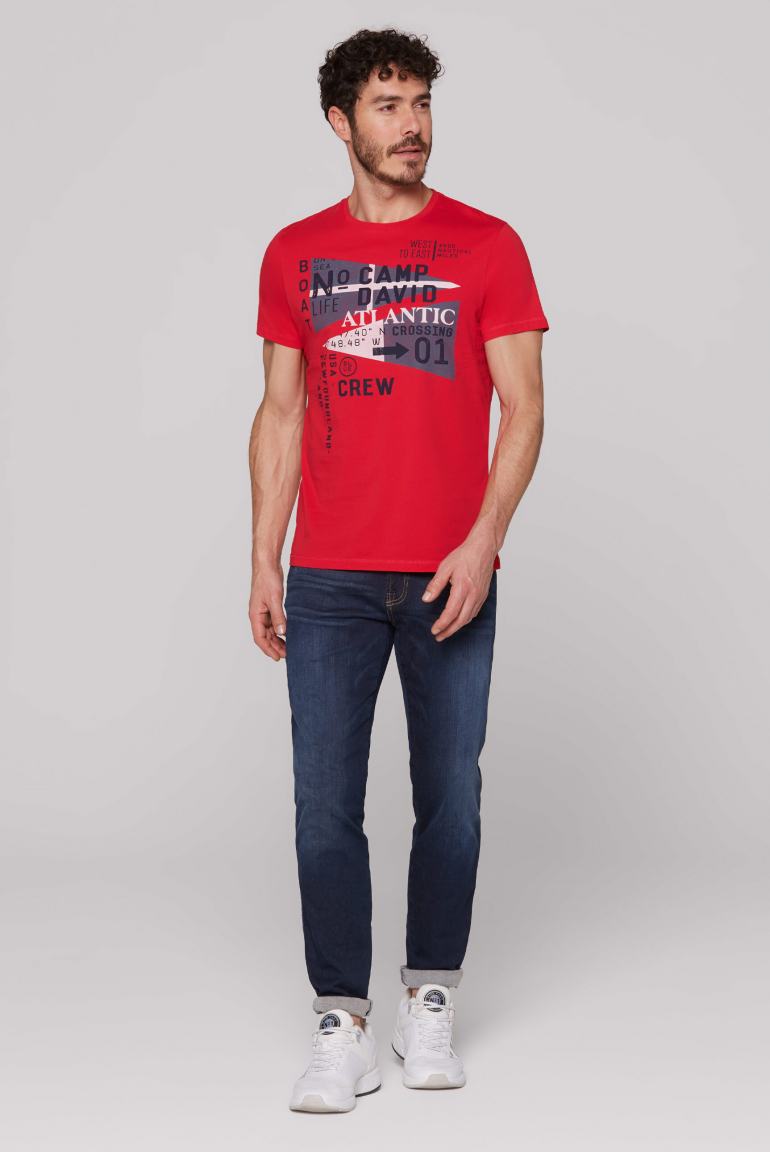 T-Shirt mit Label Prints
