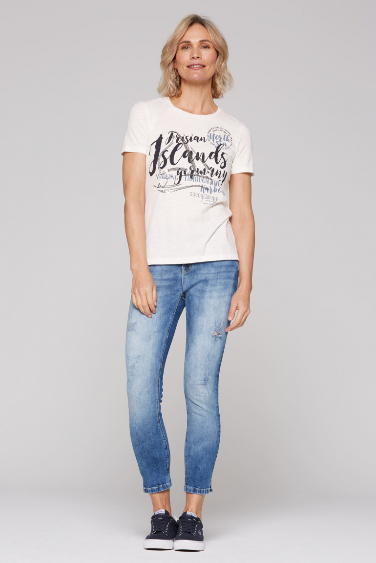T-Shirt mit Pailletten-Artwork