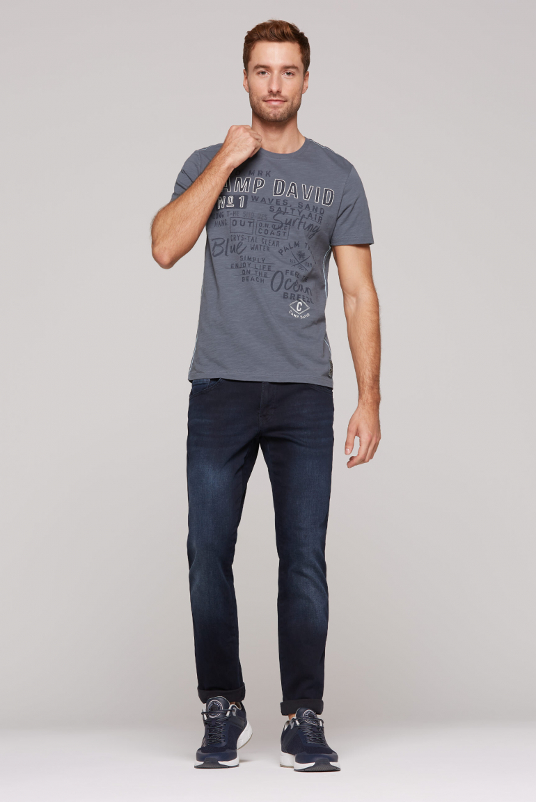 T-Shirt mit Prints im Used Look