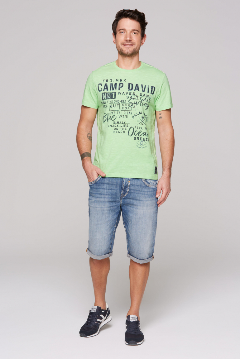 T-Shirt mit Prints im Used Look