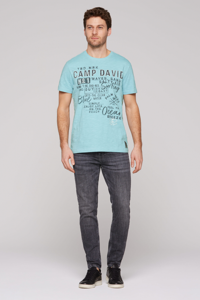 T-Shirt mit Prints im Used Look