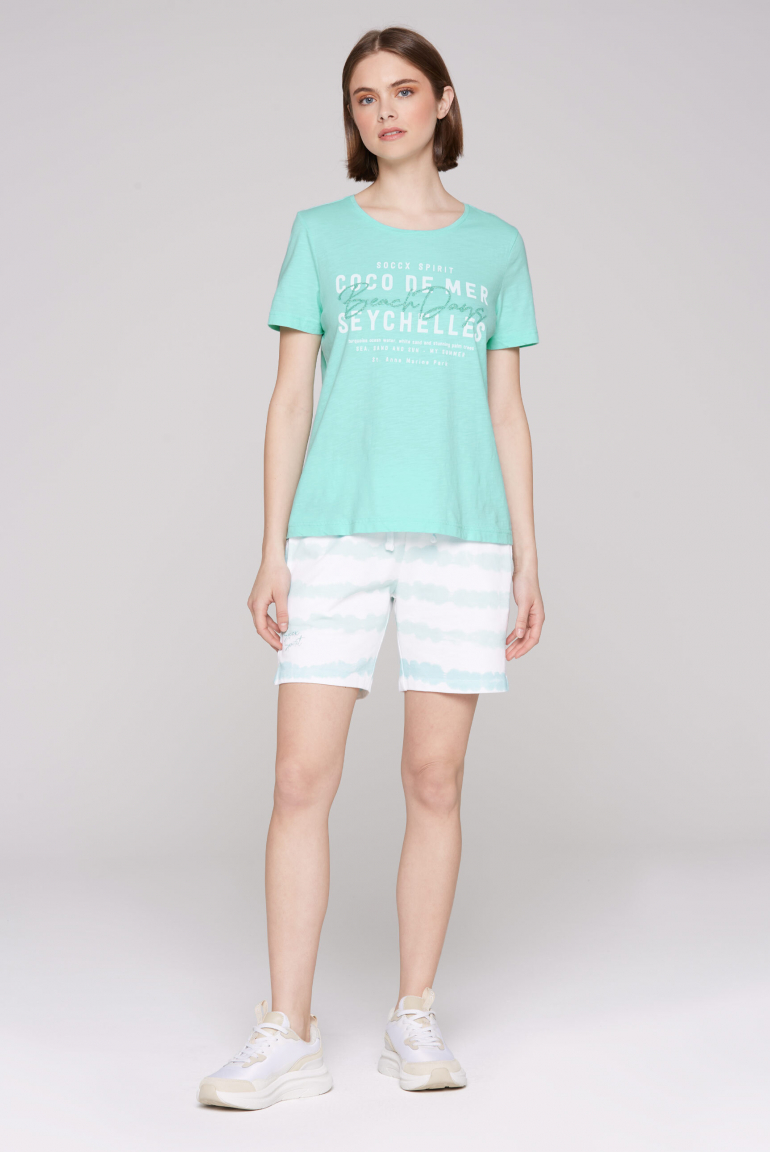 T-Shirt mit Rundhalsausschnitt und Caviar-Wording