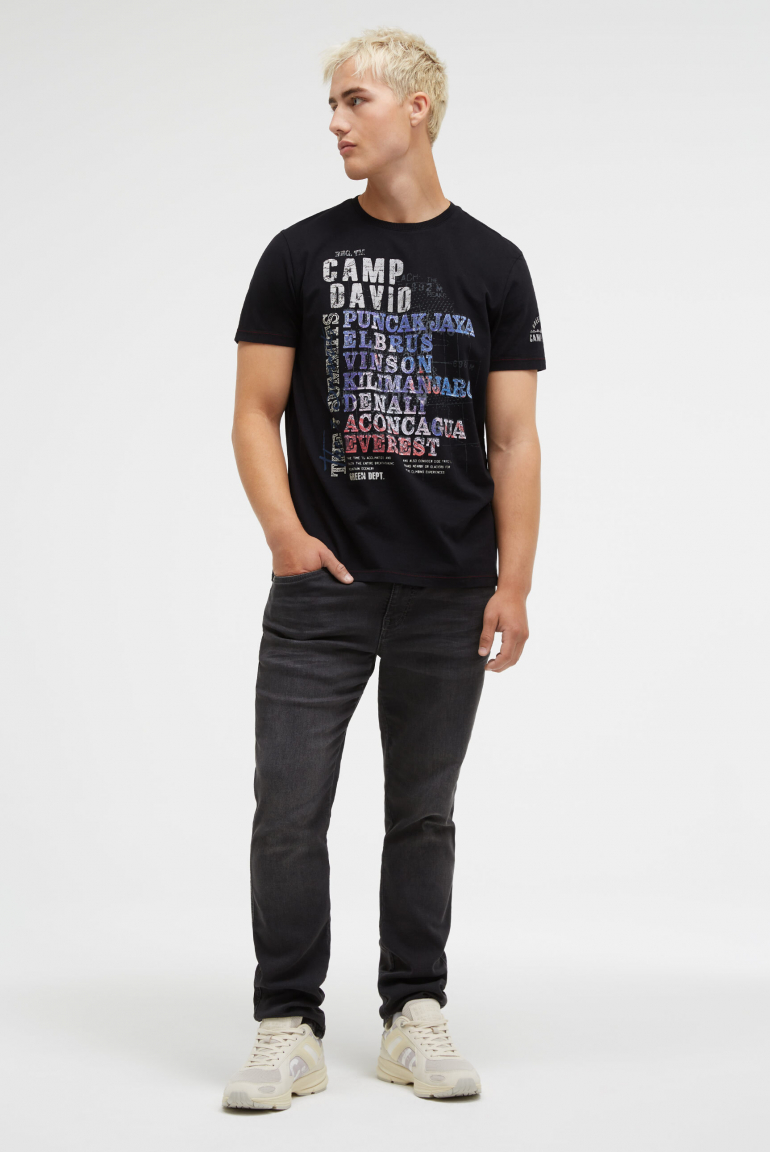 T-Shirt mit Wording Print