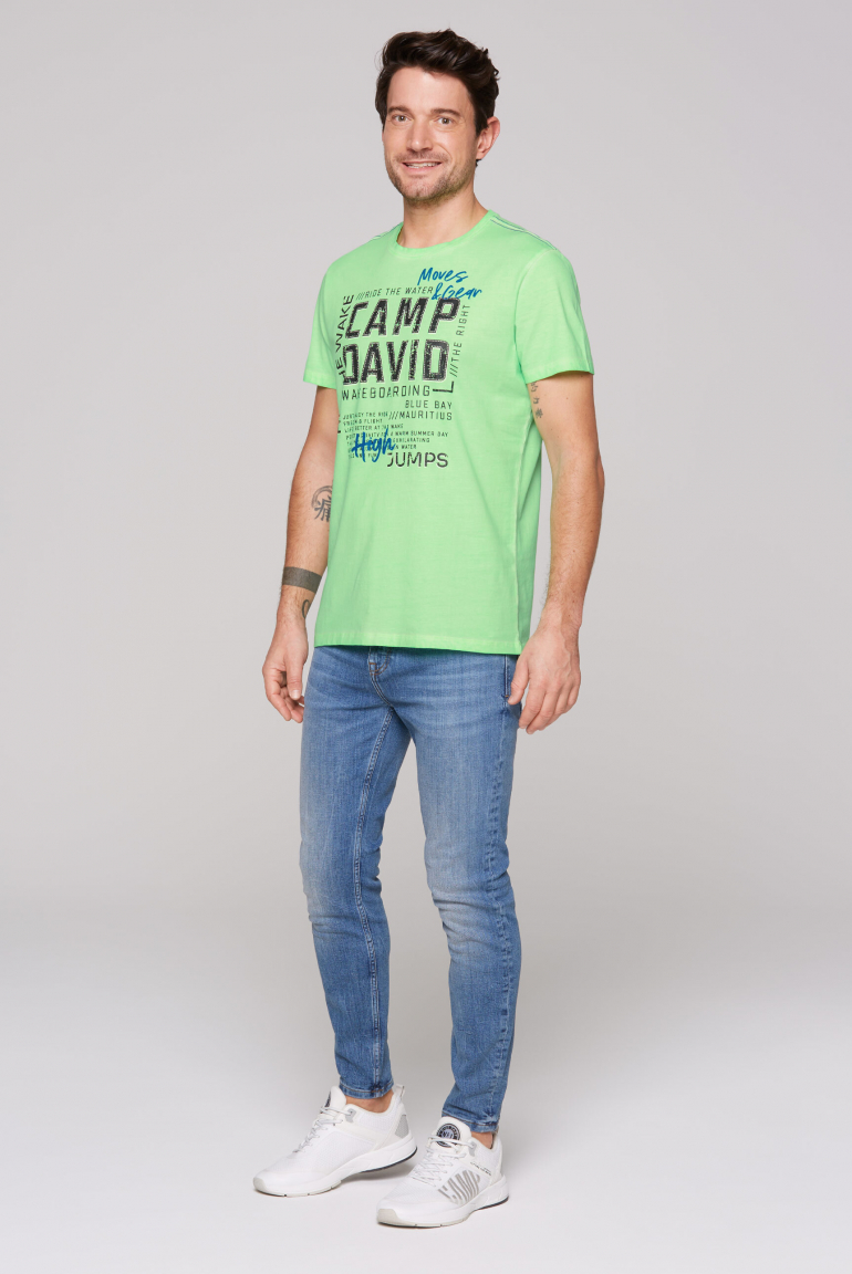 T-Shirt Oil Dyed mit Logo Artworks