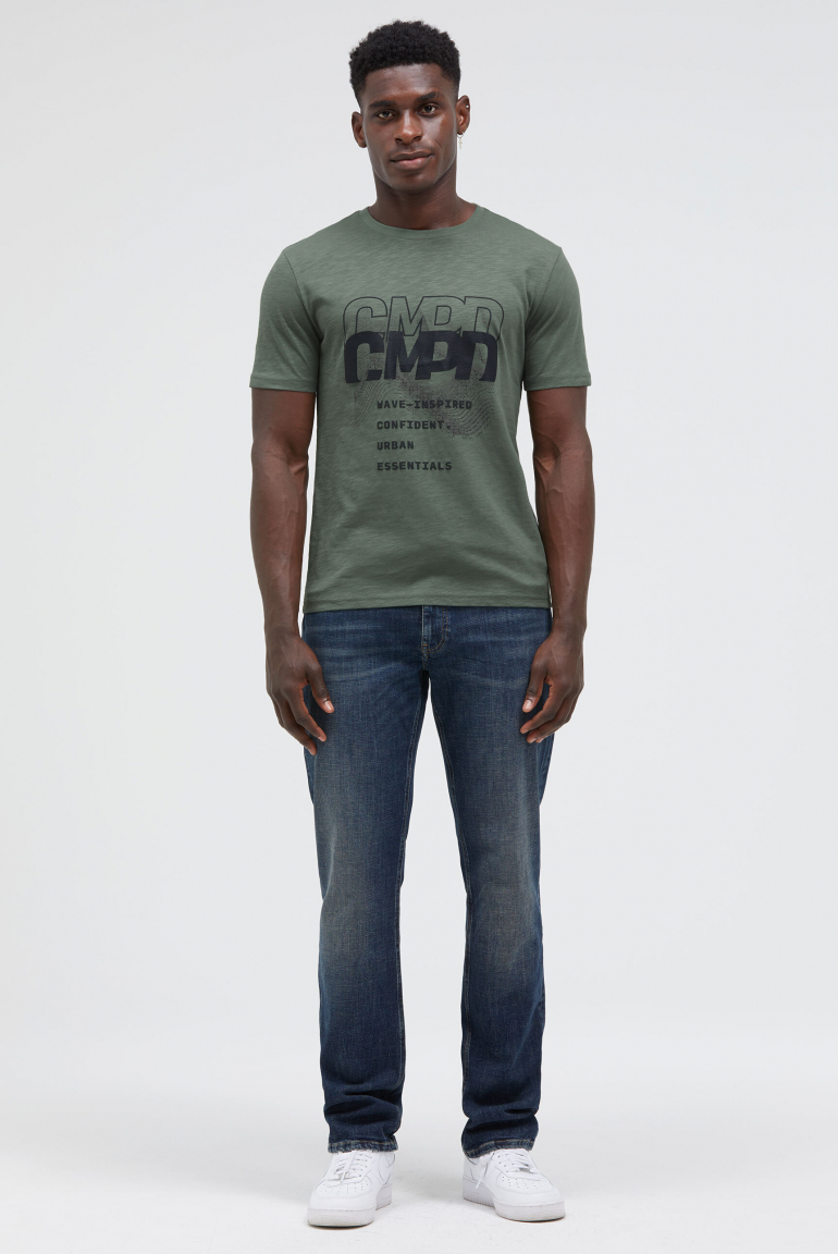 T-Shirt Rundhals mit Rubber Artwork