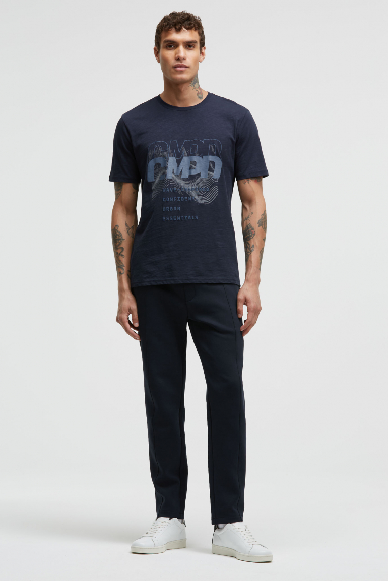 T-Shirt Rundhals mit Rubber Artwork