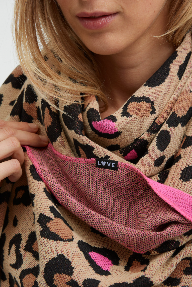 Triangle-Tuch mit Animal Intarsia