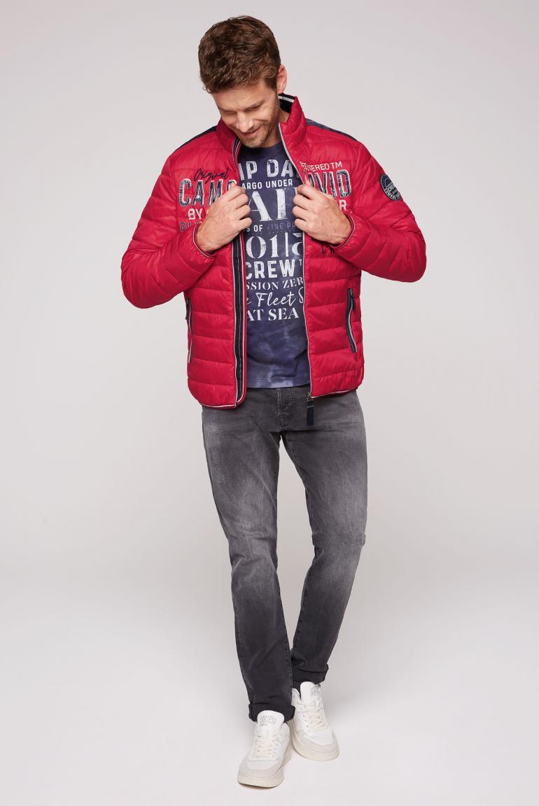 Leichte Steppjacke mit Logo Artworks royal red