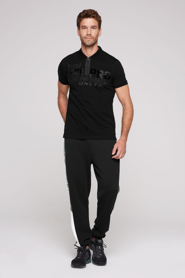 black und DAVID CAMP Folienprints mit SOCCX | & Flock- Poloshirt