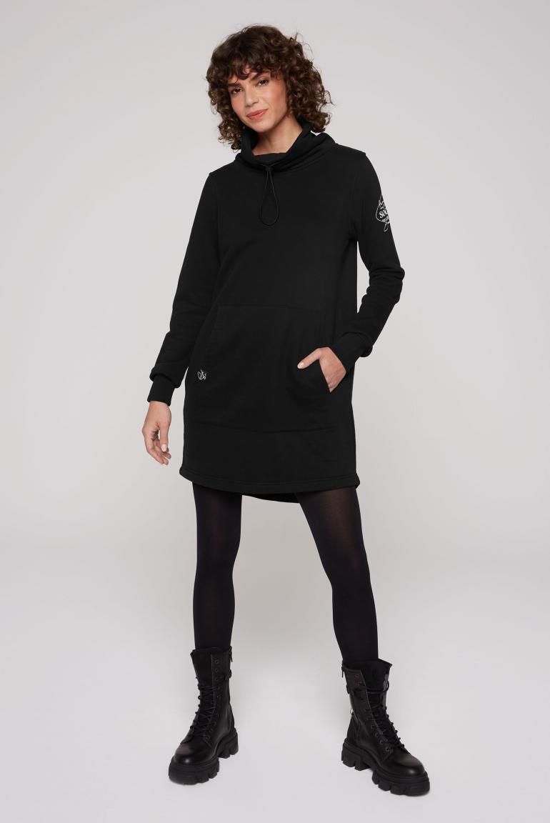 Sweatkleid black & mit hohem SOCCX | Kragen DAVID CAMP