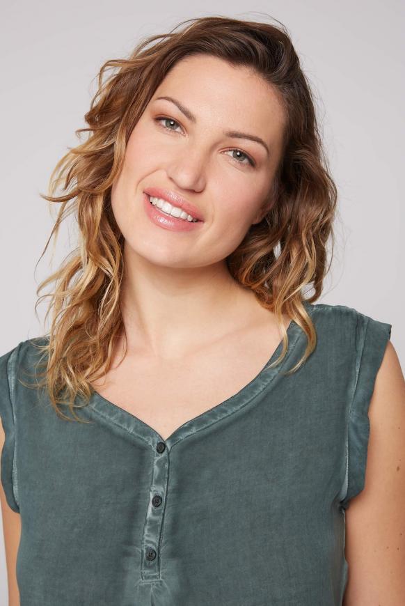 Ärmellose Bluse mit Rücken-Artwork